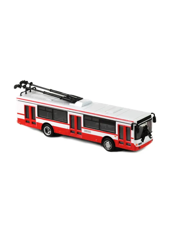 Trolejbus červený 16 cm