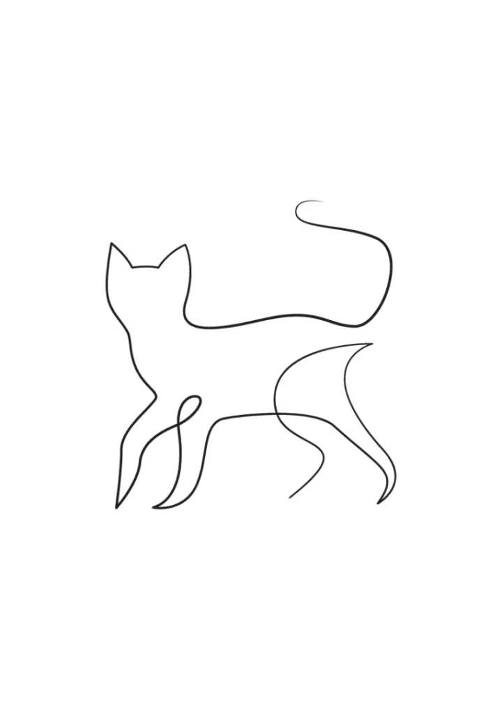 Minimalistická kočička