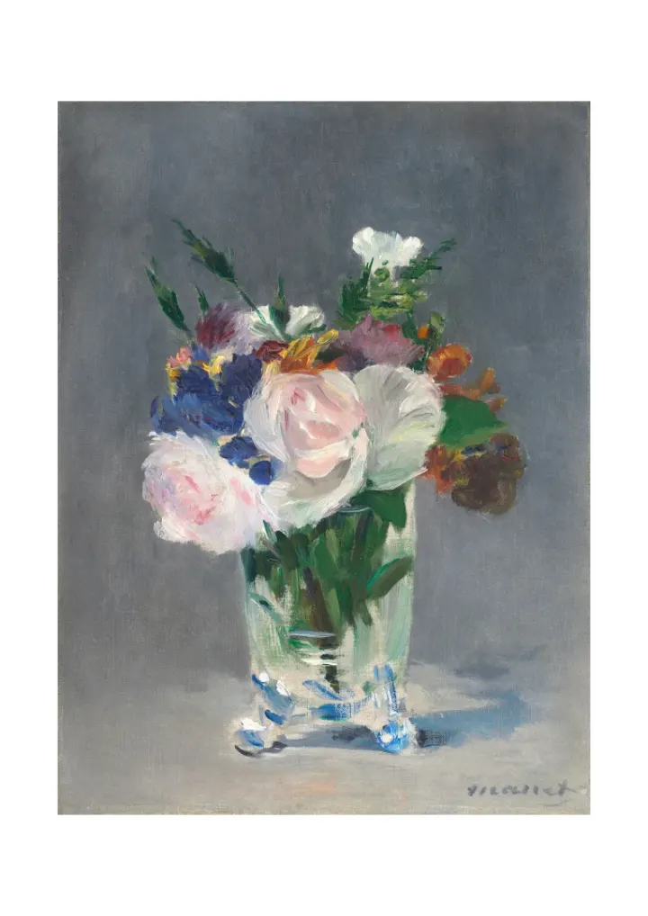Květiny v křišťálové váze, Edouard Manet, 1882
